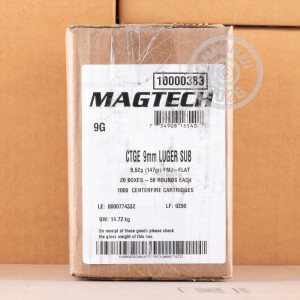 Image of 9MM MAGTECH 147 GRAIN FMC (1000 ROUNDS)