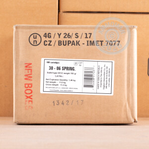 Photo detailing the 30-06 SPRINGFIELD SELLIER & BELLOT 150 GRAIN SPCE (400 ROUNDS) for sale at AmmoMan.com.