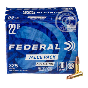 Photograph showing detail of 22 LR FEDERAL CHAMPION 36 GRAIN CPHP (3250 ROUNDS)