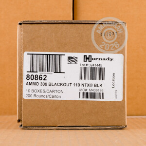 Image of Hornady 300 AAC Blackout rifle ammunition.
