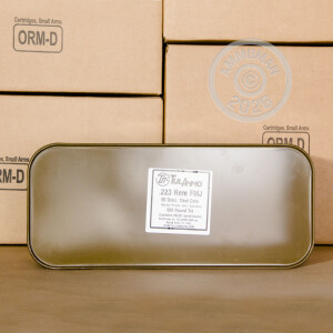 Image detailing the steel case on the Tula Cartridge Works ammunition.