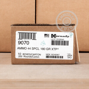 Photograph showing detail of 44 SPECIAL HORNADY XTP 180 GRAIN JHP (20 ROUNDS)