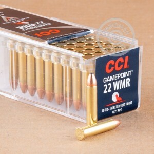 Photograph showing detail of 22 WMR CCI GAMEPOINT 40 GRAIN JSP (2000 ROUNDS)