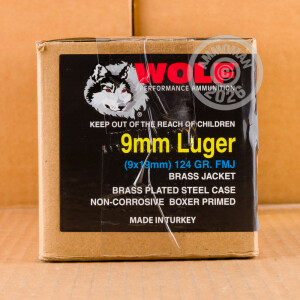 Image of 9MM WOLF 124 GRAIN FMJ (1000 ROUNDS) ***STEEL CASES***