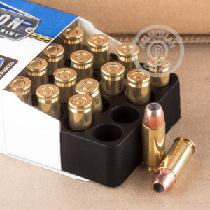 Photograph showing detail of 38 SUPER +P CORBON 115 GRAIN JHP (20 ROUNDS)