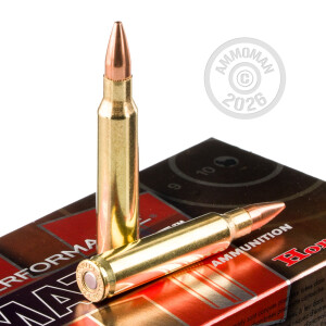 An image of 5.56x45mm ammo made by Hornady at AmmoMan.com.