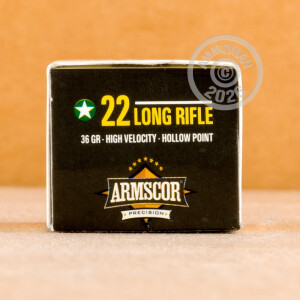 Image of the .22 LR ARMSCOR 36 GRAIN HP (500 ROUNDS) available at AmmoMan.com.