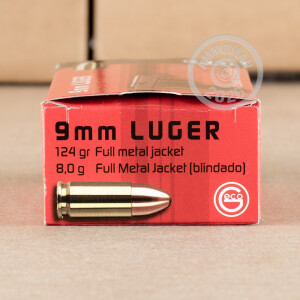 A photo of a box of GECO ammo in 9mm Luger.
