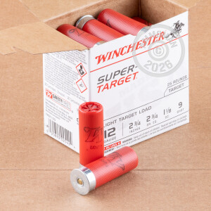 Image of 12 GAUGE WINCHESTER SUPER TARGET 2-3/4" 1-1/8 OZ. #9 SHOT (250 ROUNDS)