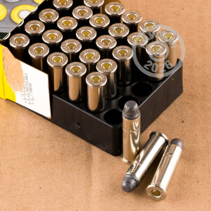 Photograph showing detail of 357 MAGNUM REMINGTON PERFORMANCE WHEELGUN 158 GRAIN LSWC (50 ROUNDS)