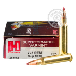 Image detailing the brass case on the Hornady ammunition.