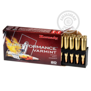 An image of 223 Remington ammo made by Hornady at AmmoMan.com.