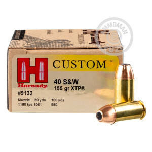 Image of .40 S&W HORNADY CUSTOM XTP 155 GRAIN JHP (20 ROUNDS)