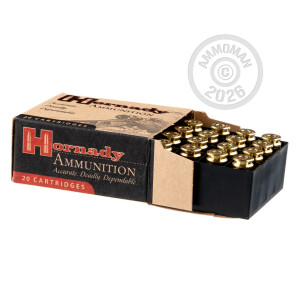 Photo detailing the .40 S&W HORNADY CUSTOM XTP 155 GRAIN JHP (20 ROUNDS) for sale at AmmoMan.com.