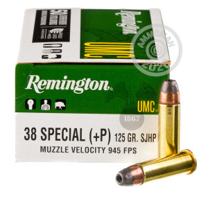 Image of 38 SPECIAL +P REMINGTON UMC 125 GRAIN SJHP (500 ROUNDS)