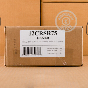 Image of the 12 GAUGE FIOCCHI CRUSHER 2-3/4" 1 OZ. #7.5 SHOT (25 ROUNDS) available at AmmoMan.com.