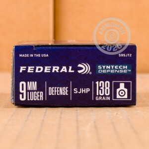 An image of 9mm Luger ammo made by Federal at AmmoMan.com.
