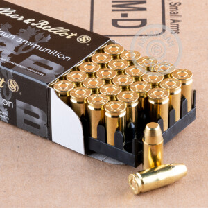 Photo of 9mm Luger FMJ ammo by Sellier & Bellot for sale at AmmoMan.com.