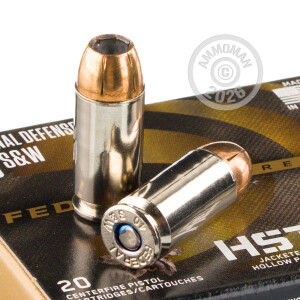 Photo detailing the 40 S&W FEDERAL PREMIUM 180 GRAIN HST JHP (20 ROUNDS) for sale at AmmoMan.com.