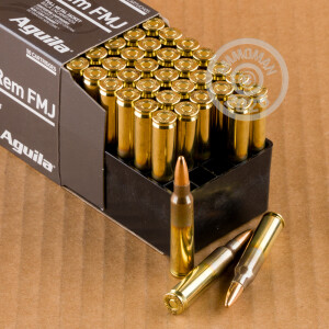 A photo of a box of Aguila ammo in 223 Remington.