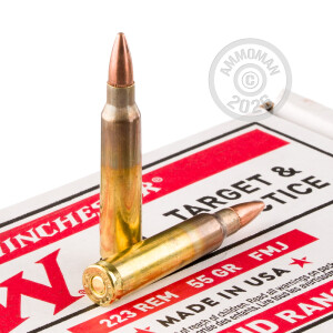 Image of 223 Remington ammo by Winchester that's ideal for training at the range.