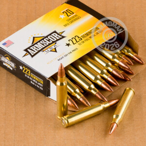 A photo of a box of Armscor ammo in 223 Remington.