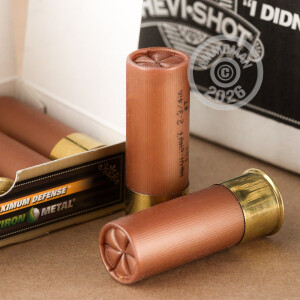 Photograph showing detail of 12 GAUGE HEVI-SHOT MAXIMUM DEFENSE 2-3/4" 1 OZ. T SHOT (5 ROUNDS)