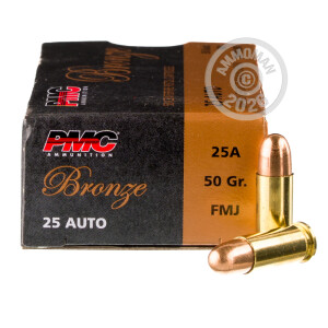 Image of 25 ACP PMC BRONZE 50 GRAIN FMJ (50 ROUNDS)