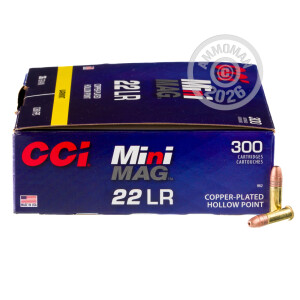 Photograph showing detail of 22 LR CCI MINI-MAG 36 GRAIN CPHP (300 ROUNDS)