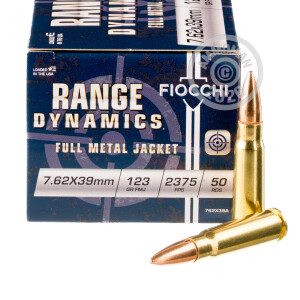 Photo detailing the 7.62X39 FIOCCHI 123 GRAIN FMJ (500 ROUNDS) for sale at AmmoMan.com.