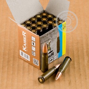 Image detailing the steel case on the Kaiser ammunition.