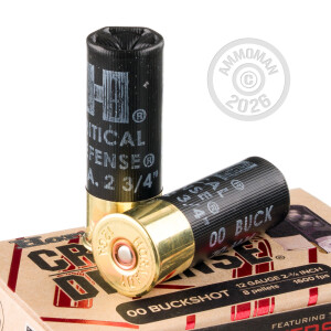Photo detailing the 12 GAUGE HORNADY CRITICAL DEFENSE 2-3/4" 00 BUCKSHOT (100 ROUNDS) for sale at AmmoMan.com.