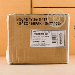 Photograph showing detail of 12 GAUGE SELLIER & BELLOT 00 BUCKSHOT 2-3/4" (250 ROUNDS)