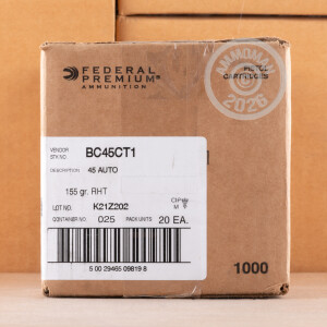 Image of the 45 ACP - 155 Grain RHT Frangible - Federal LE Ballisticlean - 50 Rounds available at AmmoMan.com.