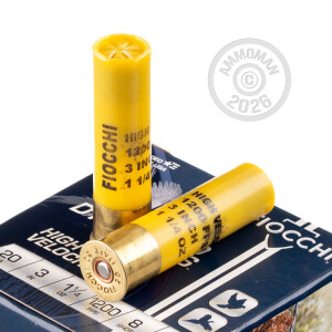 Image of the 20 GAUGE FIOCCHI OPTIMA 3 INCH 1-1/4 OUNCE # 8 SHOT LEAD (25 ROUNDS) available at AmmoMan.com.