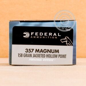 Image of 357 MAGNUM FEDERAL PERSONAL DEFENSE 158 GRAIN JHP (20 ROUNDS)