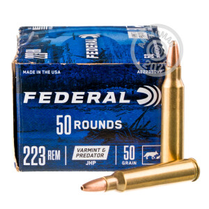 Image of .223 FEDERAL 50 GRAIN JACKETED HOLLOW POINT (500 ROUNDS)