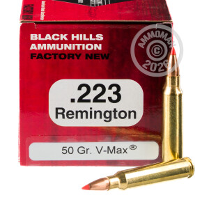 Image of 223 REMINGTON BLACK HILLS 50 GRAIN V-MAX POLYMER TIP (50 ROUNDS)