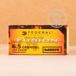 Photograph showing detail of 6.5 GRENDEL FEDERAL FUSION RIFLE 120 GRAIN SP (200 ROUNDS)