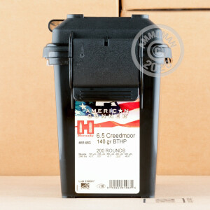 Image of 6.5MM CREEDMOOR ammo by Hornady that's ideal for hunting varmint sized game, precision shooting, training at the range.