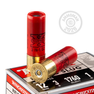 Image of the 12 GAUGE WINCHESTER SUPER-X 3" 1 OZ. RIFLED SLUG (150 ROUNDS) available at AmmoMan.com.