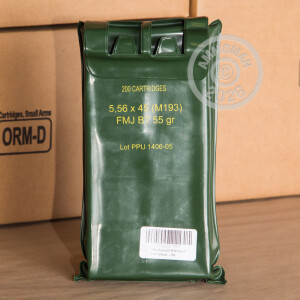 Photo of 5.56x45mm Full Metal Jacket Boat Tail (FMJ-BT) ammo by Prvi Partizan for sale.