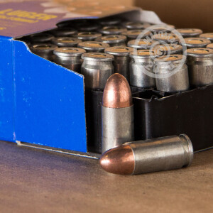 Image of the 9MM LUGER SILVER BEAR 115 GRAIN FMJ (500 ROUNDS) available at AmmoMan.com.