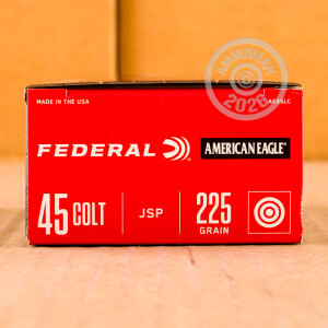 Photograph showing detail of 45 LONG COLT FEDERAL AMERICAN EAGLE 225 GRAIN JSP (50 ROUNDS)