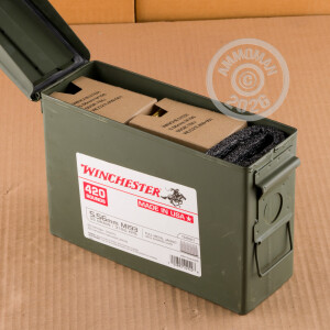 Photo of 5.56x45mm FMJ ammo by Winchester for sale.