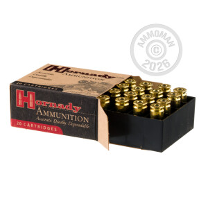 Photo detailing the 10mm HORNADY 180 GRAIN XTP JHP AMMO (20 ROUNDS) for sale at AmmoMan.com.