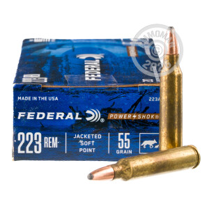 Image of .223 REM FEDERAL POWER-SHOK 55 GRAIN SP (20 ROUNDS)