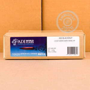 An image of 300 AAC Blackout ammo made by Australian Defense Industries at AmmoMan.com.