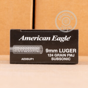 Image of 9mm Luger pistol ammunition at AmmoMan.com.
