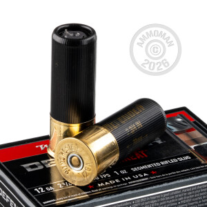 Image of the 12 GAUGE WINCHESTER DEFENDER 2-3/4" 1 OZ. SEGMENTED RIFLED SLUG (100 ROUNDS) available at AmmoMan.com.